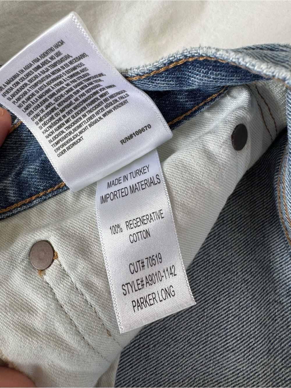 AGOLDE Parker long denim shorts size 26 perfect condition - Picture 4 of 6